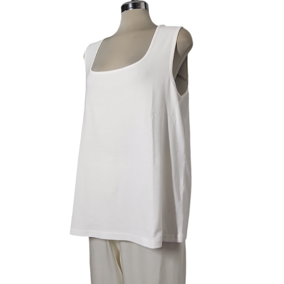Encode WHITE  Sleeveless 100% COTTON Top Size 2X - Picture 8 of 11